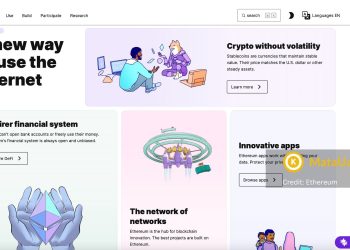 tampilan halaman situs web ethereum