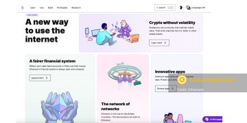 tampilan halaman situs web ethereum