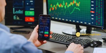 ilustrasi trader menggunakan aplikasi trading forex terbaik